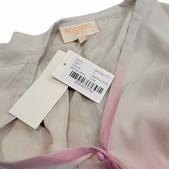 ROCOCO SAND Ombré High-Low Tiered Dress in Pink Size XS NWT - Picture 10 of 11